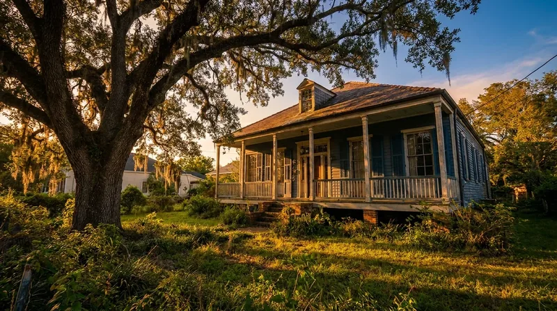 A raised Creole cottage with a deep front porch, How to Get a Louisiana Real Estate License and Start a Brokerage