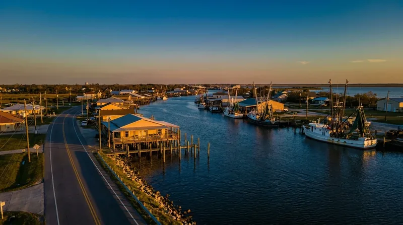 A bayou-side town in coastal Louisiana: a two-lane road along the water, Lafourche Parish Business License and Sales Tax