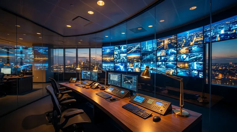 Security operations desk with a wall of camera monitors, How to Become a Bail Bondsman in Louisiana